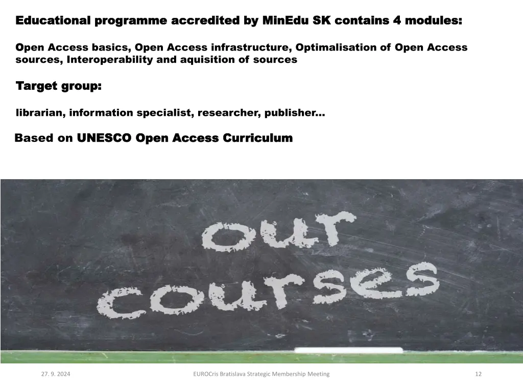 educational educational programme o open access