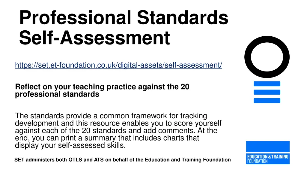 professional standards self assessment