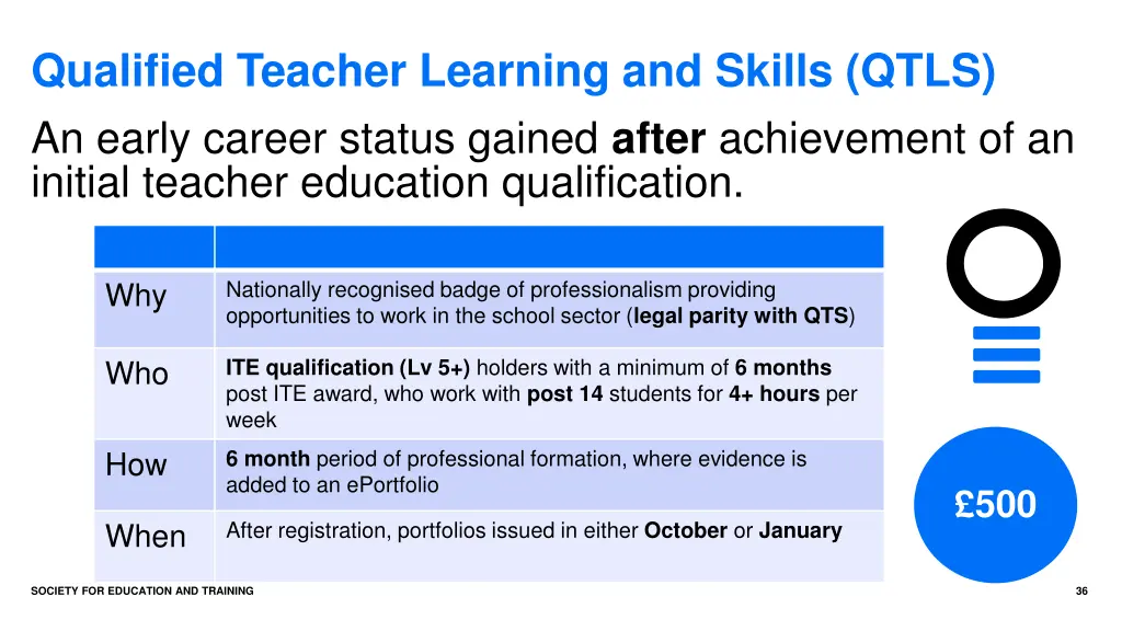 qualified teacher learning and skills qtls 1