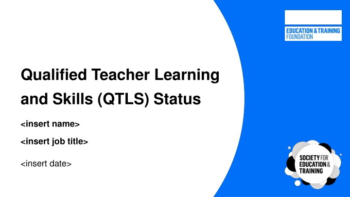 qualified teacher learning and skills qtls status