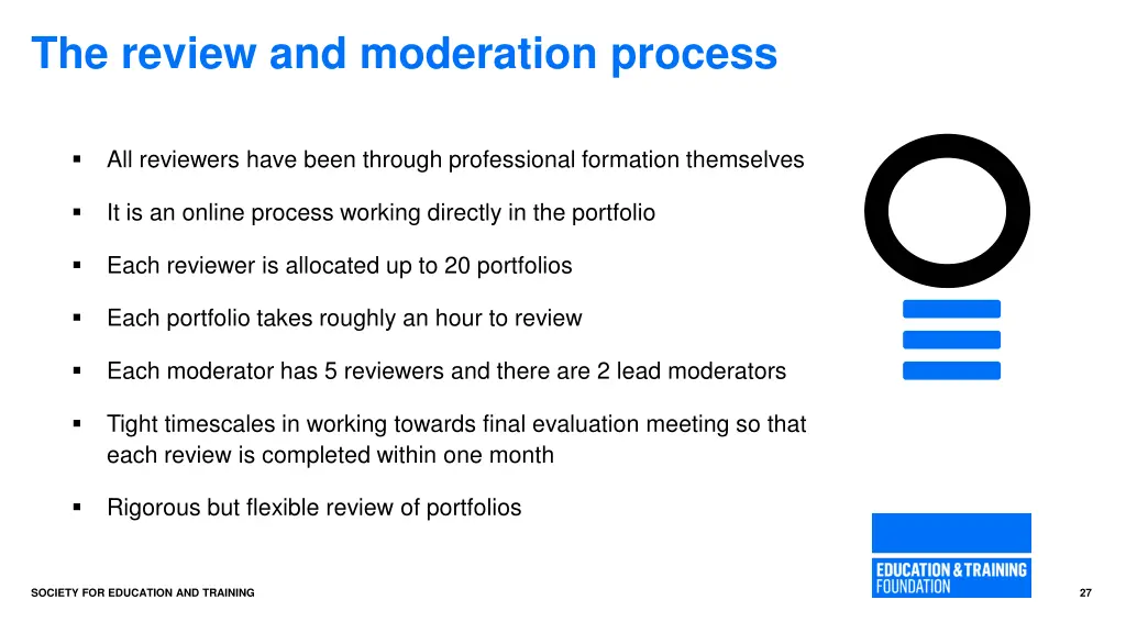 the review and moderation process