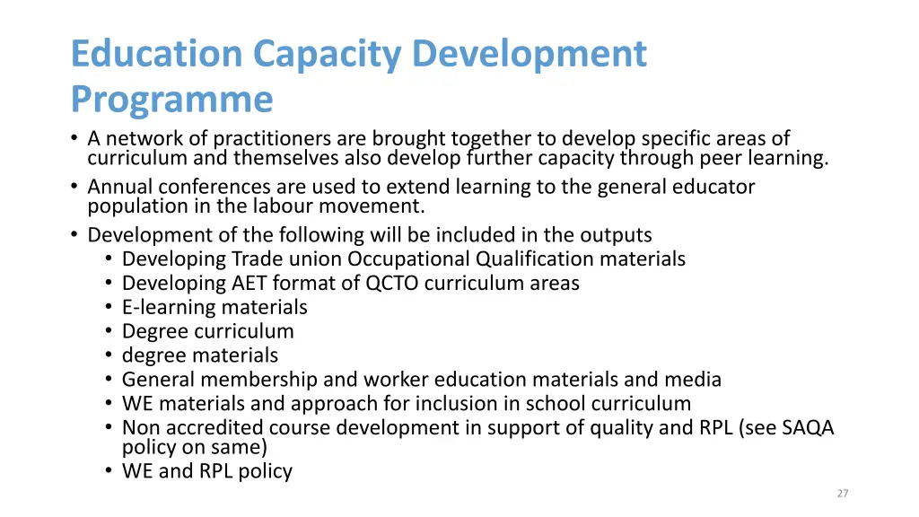 education capacity development programme