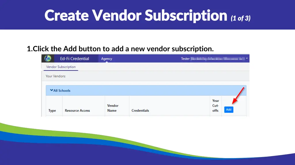 create vendor subscription create vendor