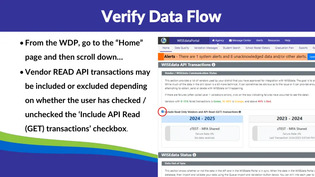 verify data flow verify data flow