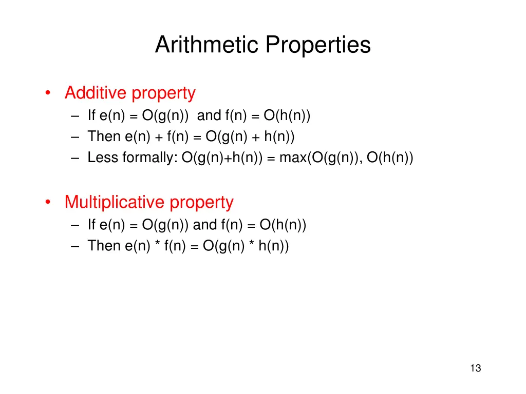 arithmetic properties