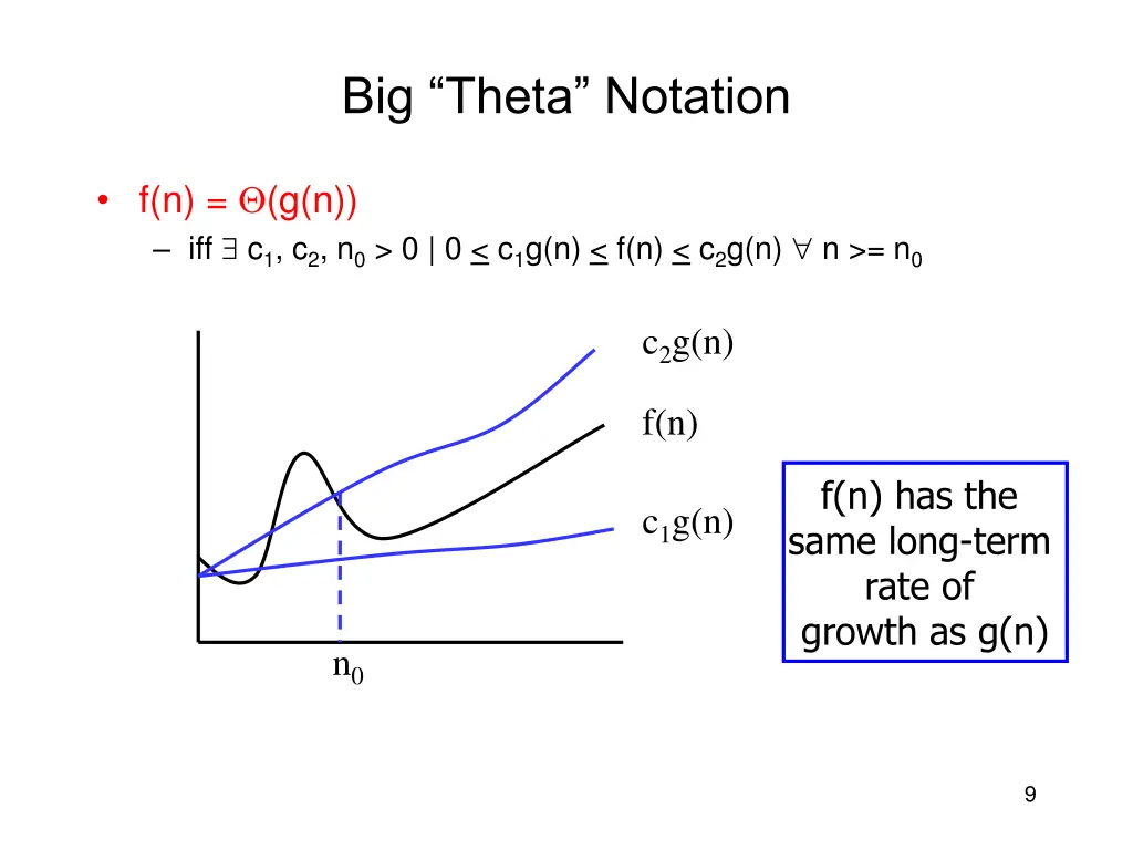 big theta notation