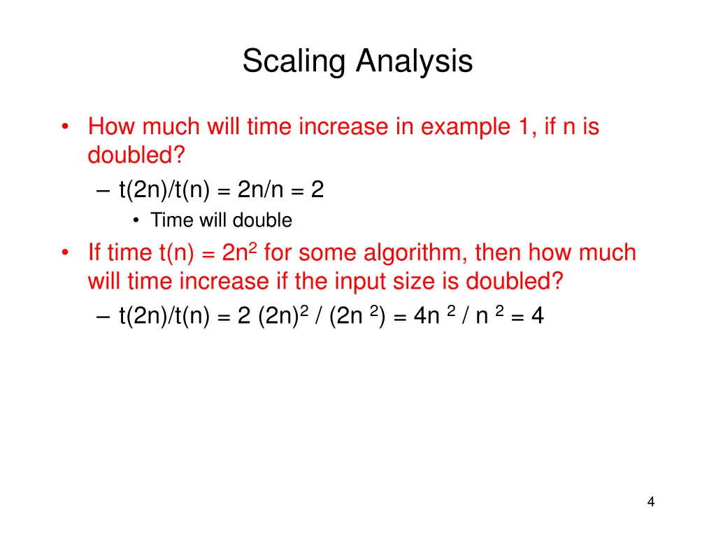 scaling analysis