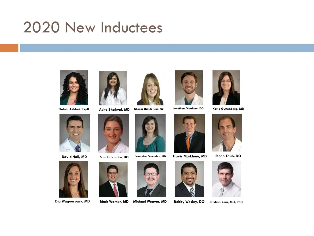 2020 new inductees