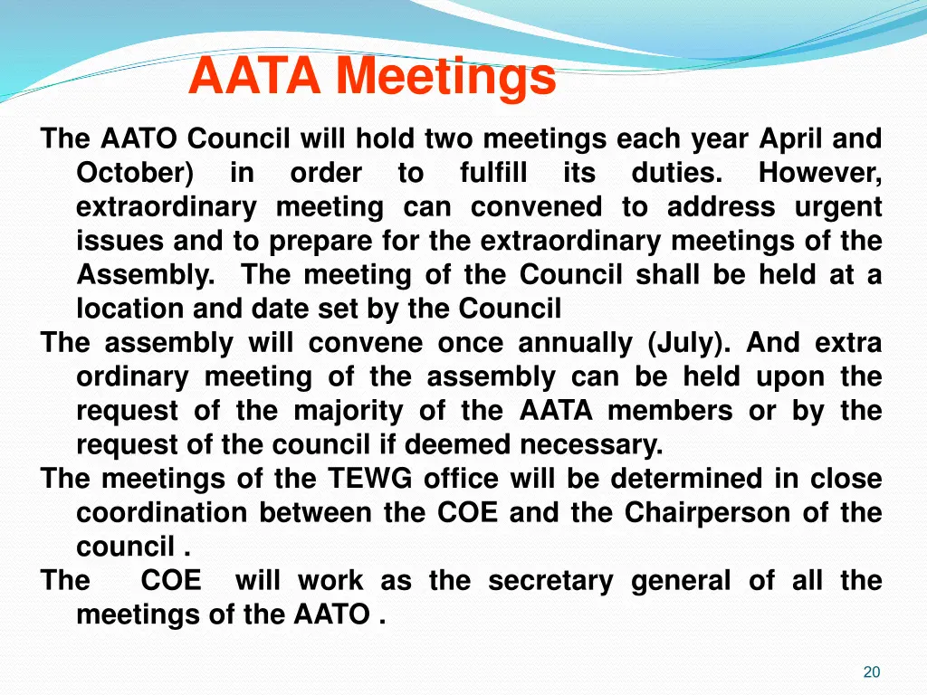 aata meetings