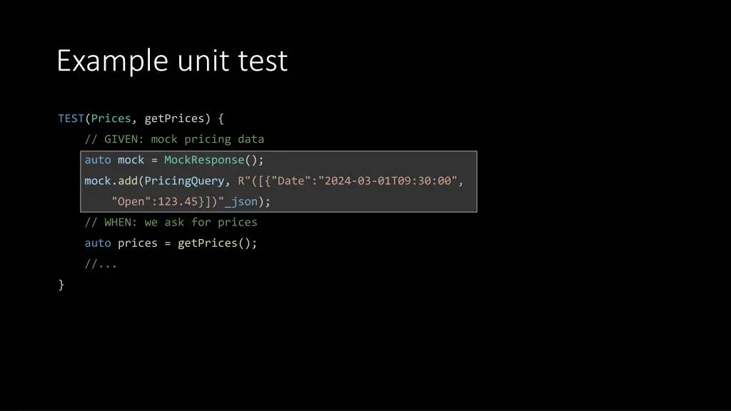 example unit test