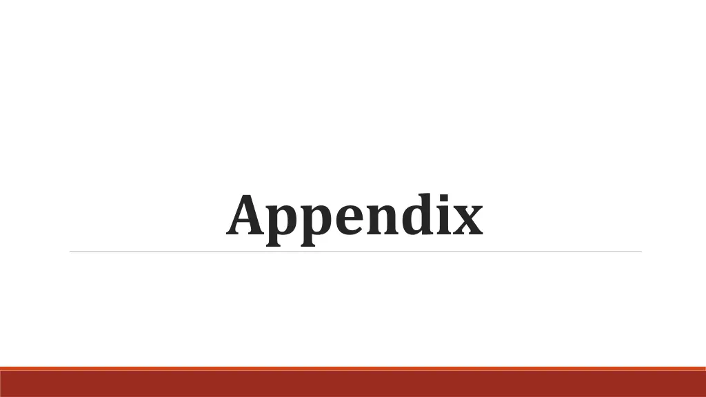 appendix