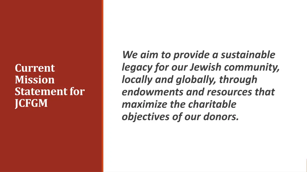 we aim to provide a sustainable legacy