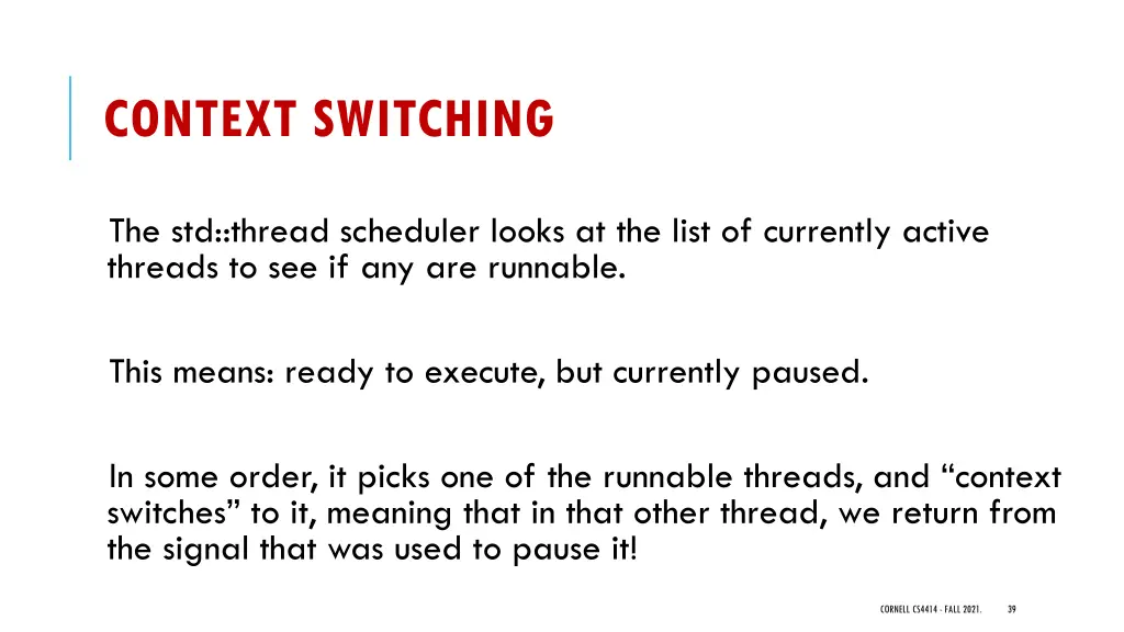 context switching