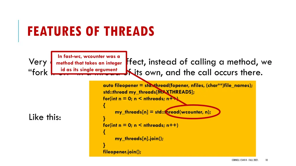 features of threads 1