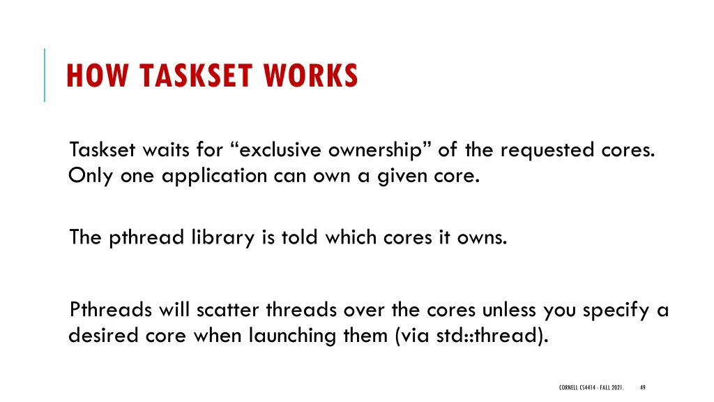 how taskset works