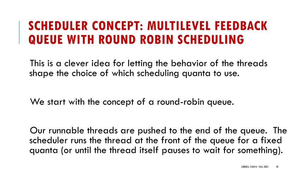 scheduler concept multilevel feedback queue with