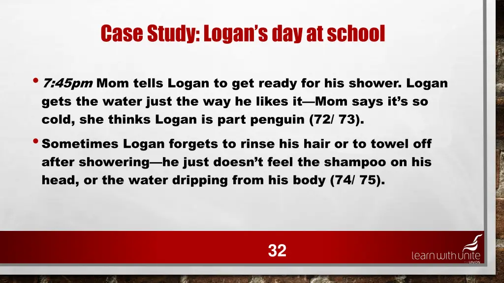 case study logan s day at school 28