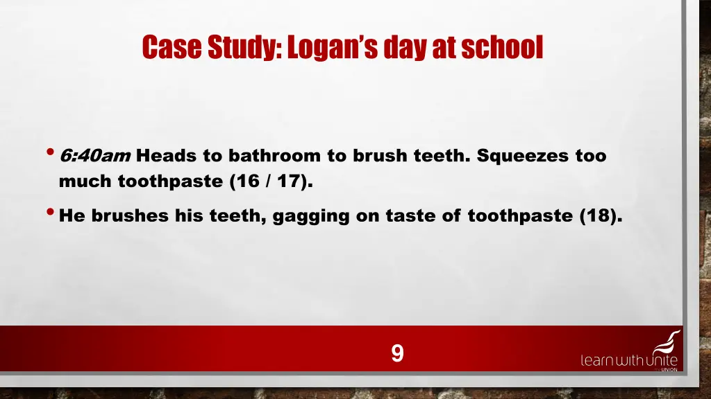 case study logan s day at school 5