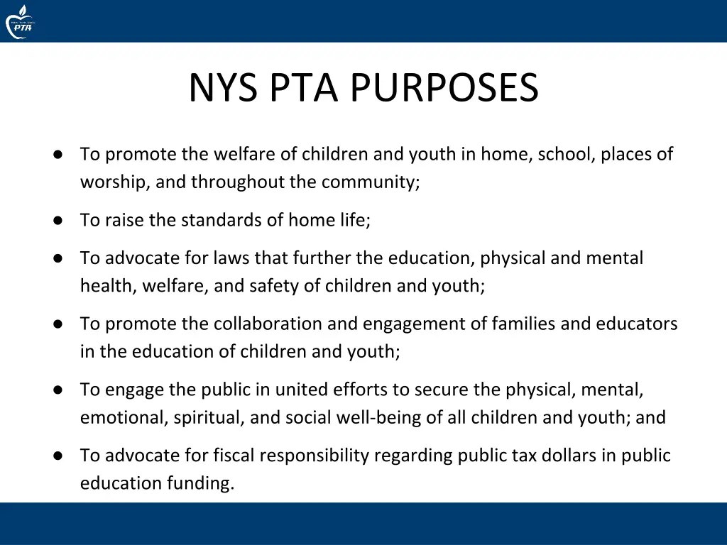 nys pta purposes