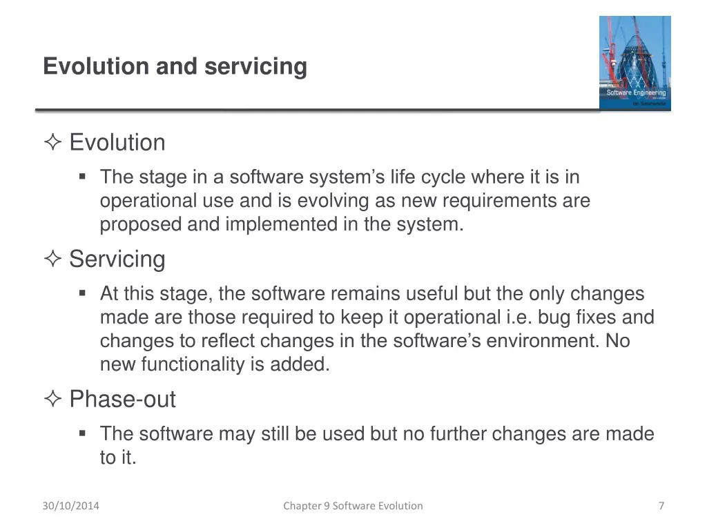 evolution and servicing 1