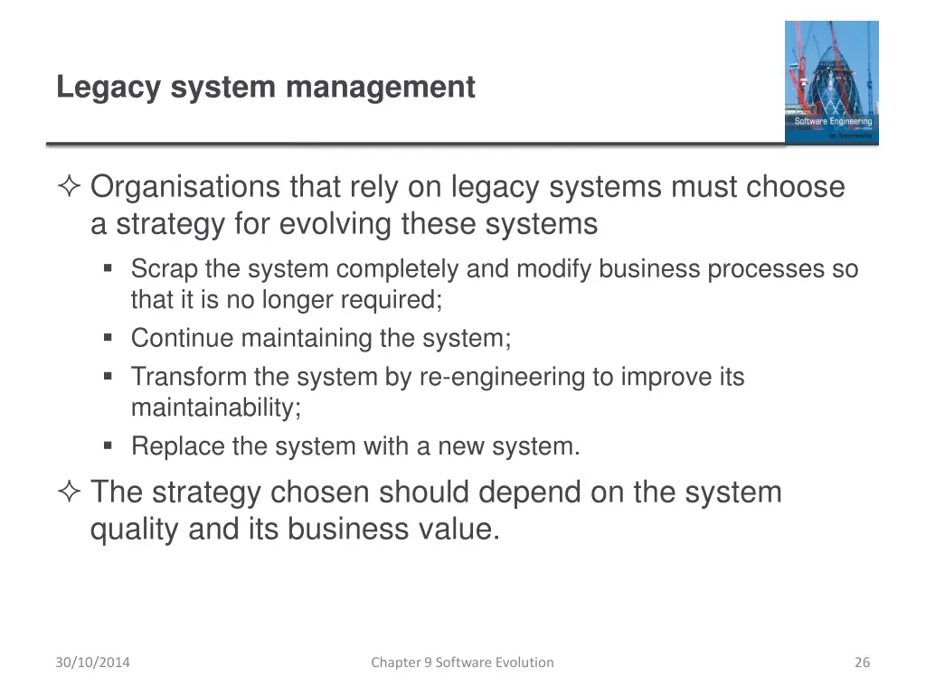 legacy system management