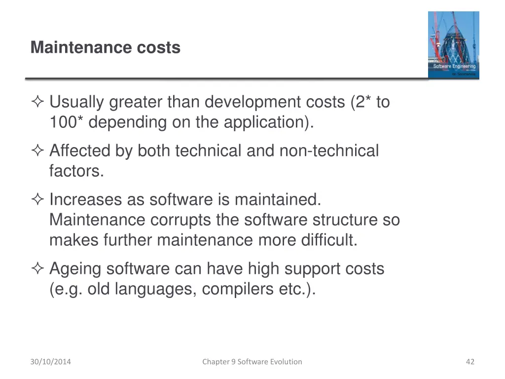 maintenance costs