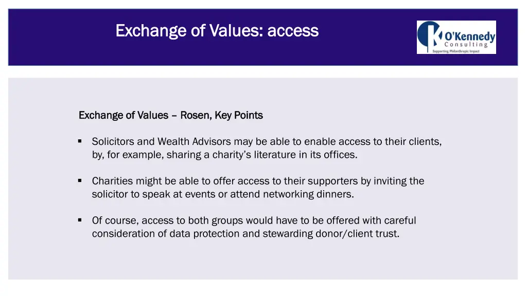 exchange of values access exchange of values