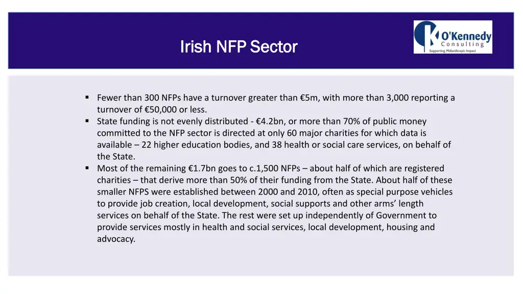 irish nfp sector irish nfp sector