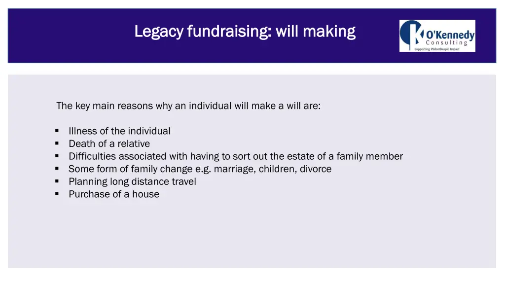 legacy fundraising will making legacy fundraising