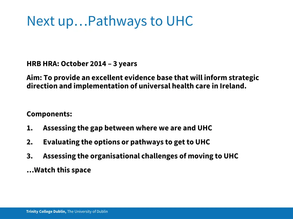 next up pathways to uhc