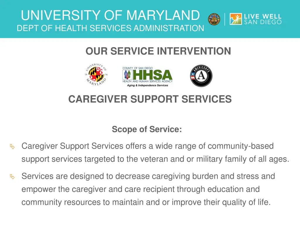 university of maryland dept of health services 1