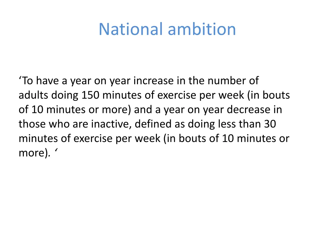 national ambition