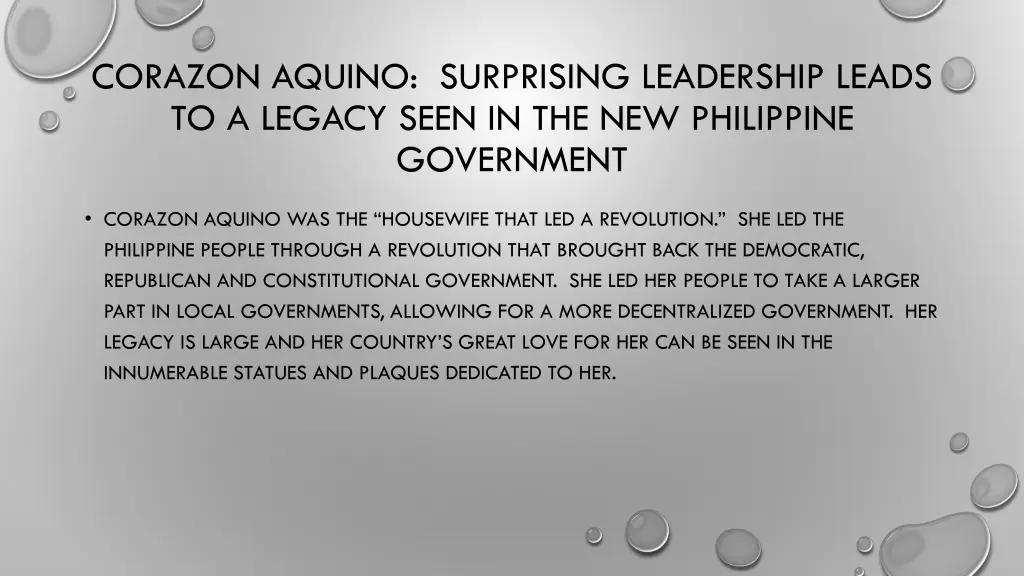 corazon aquino surprising leadership leads