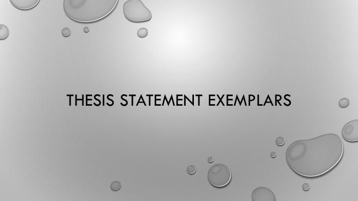 thesis statement exemplars