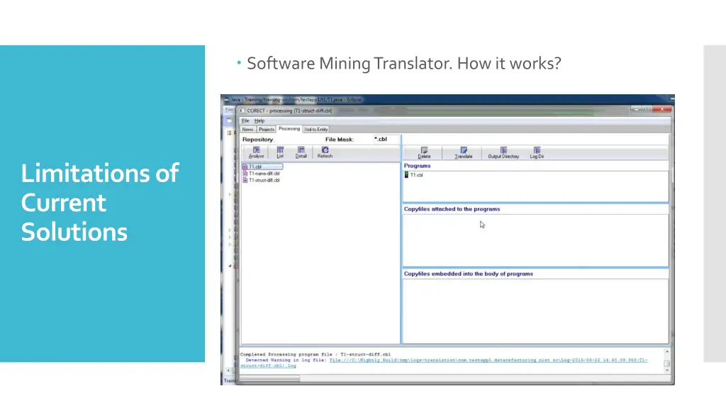 software mining translator how it works