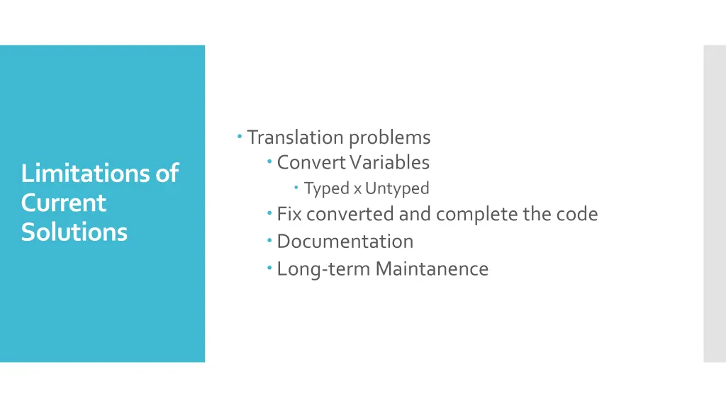 translation problems convert variables typed