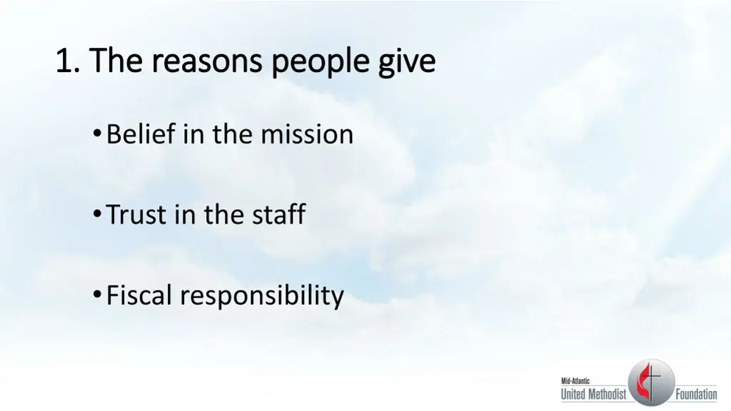 1 the reasons people give 1 the reasons people