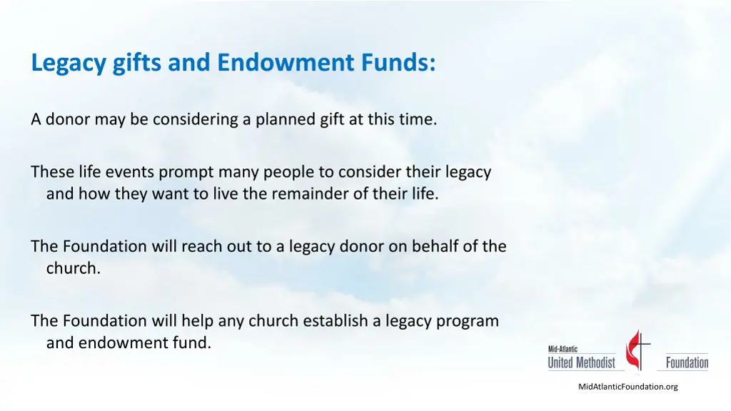 legacy gifts and endowment funds