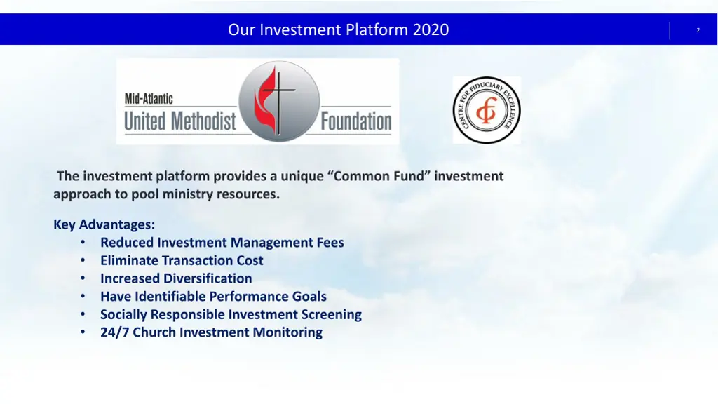 our investment platform 2020