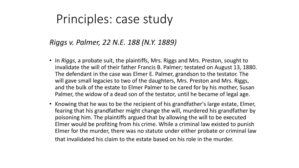 principles case study