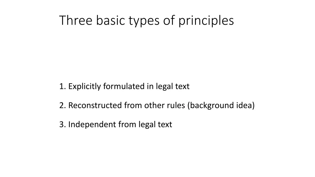 three basic types of principles