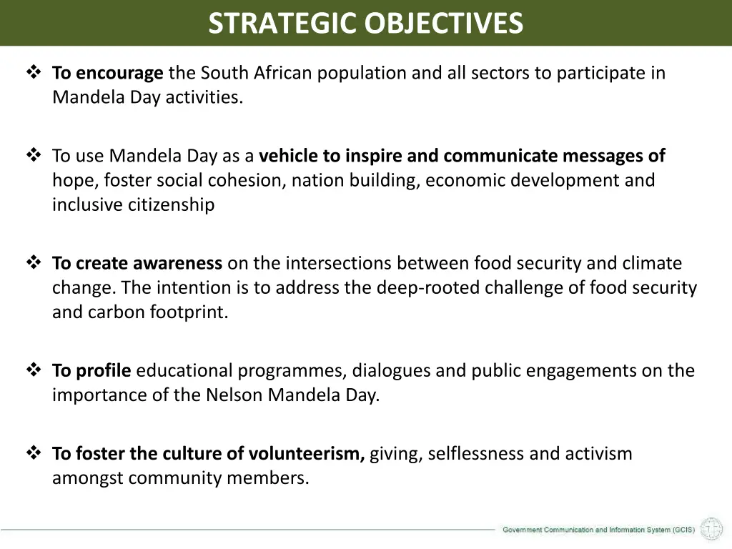 strategic objectives