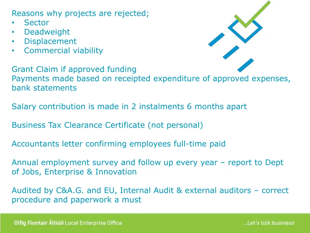 reasons why projects are rejected sector