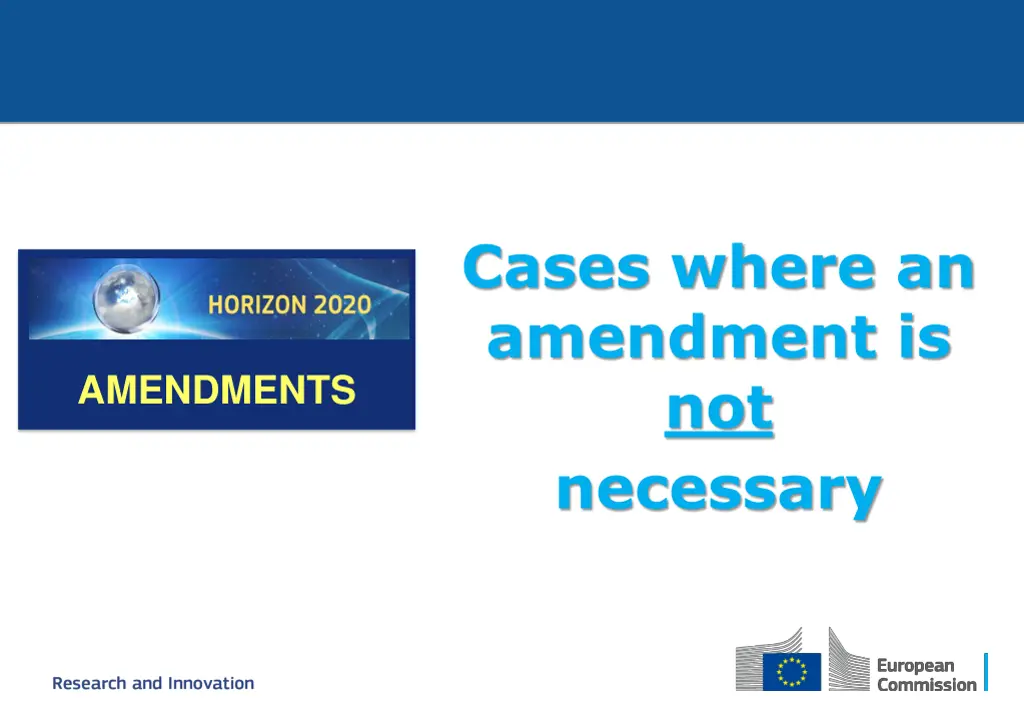 cases where an amendment is not necessary