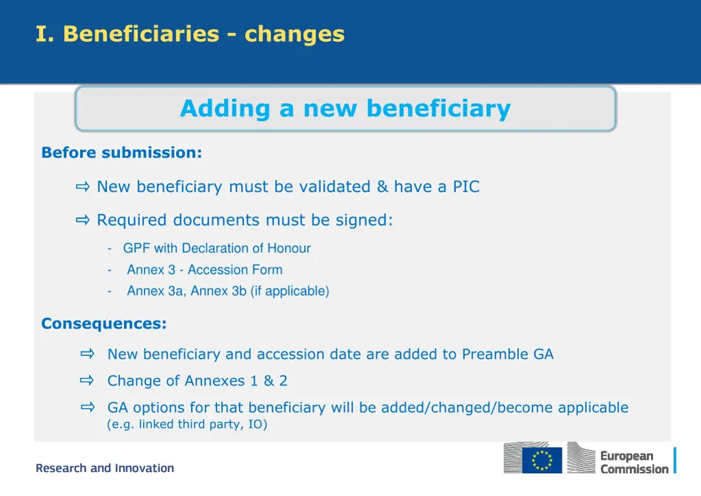 i beneficiaries changes 2