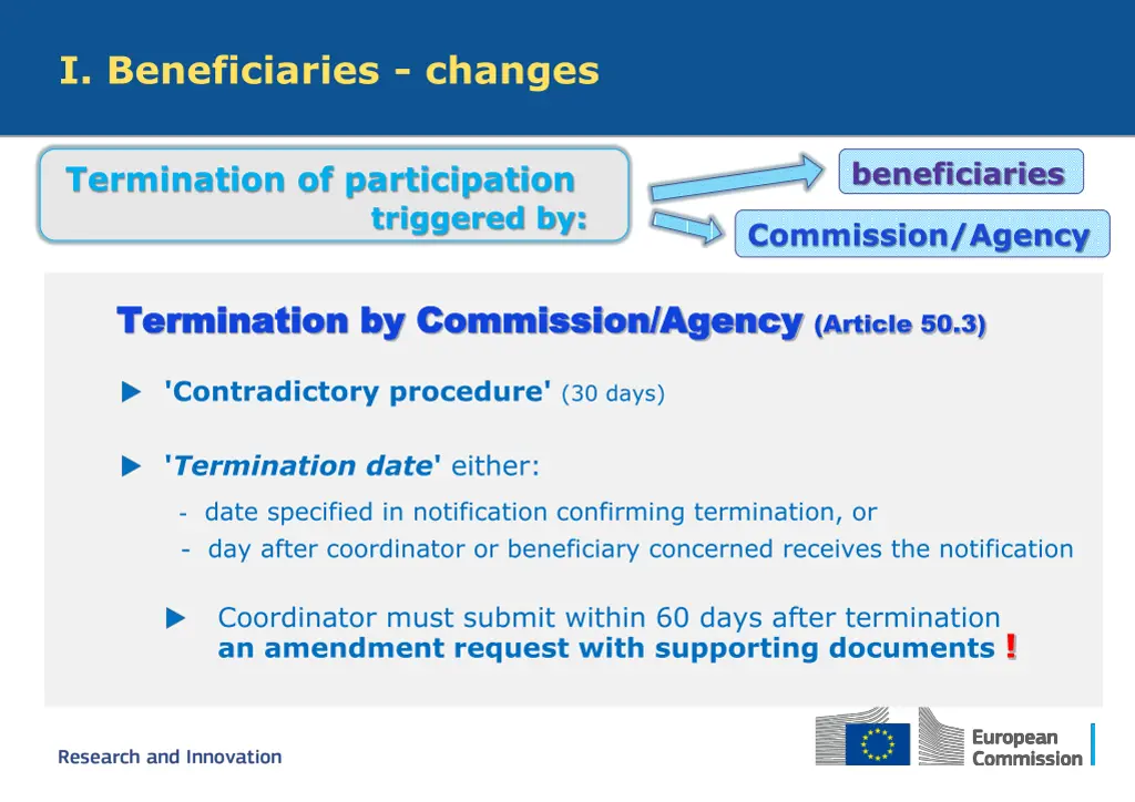 i beneficiaries changes