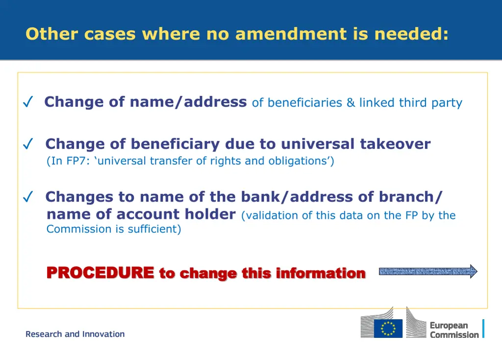 other cases where no amendment is needed