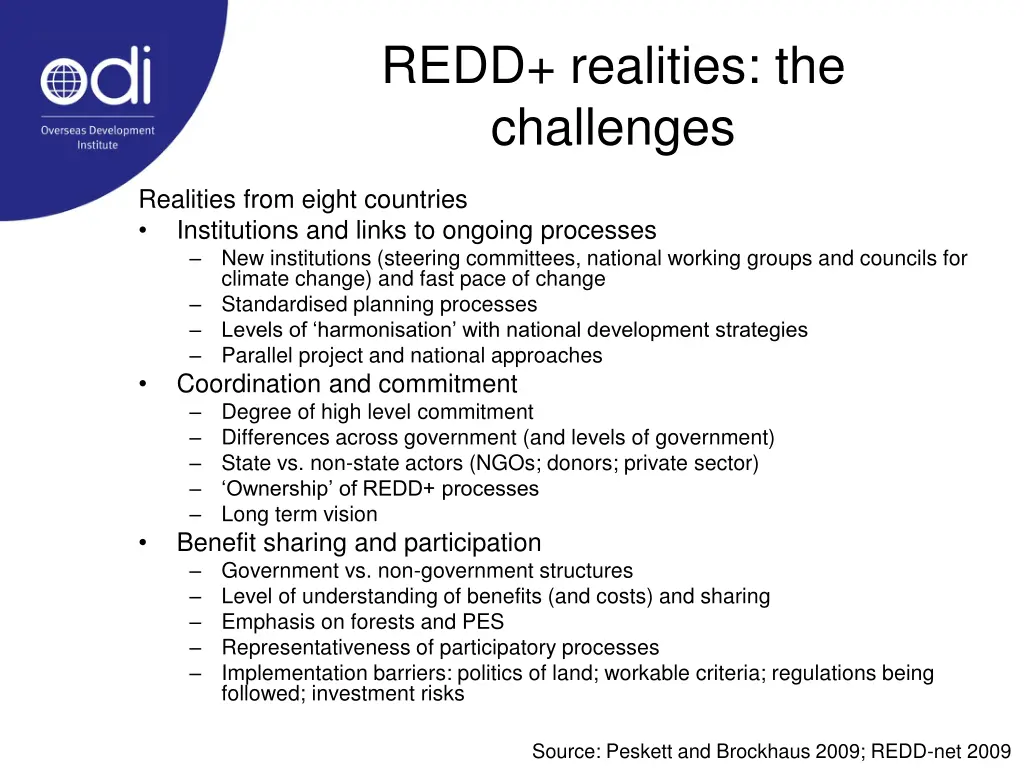 redd realities the challenges