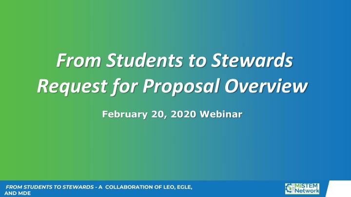 from students to stewards request for proposal