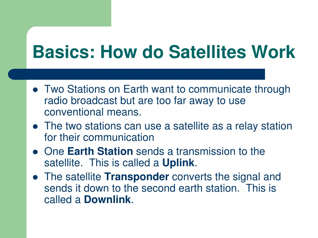 basics how do satellites work